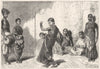 INDIA. Dancing girls of Mumbai c1880 old antique vintage print picture