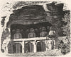 INDIA. View of the Cavern of Tirthankars, near Gwalior c1880 old antique print