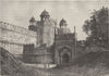 INDIA. Main gate of Palace Padishahs, Delhi c1880 old antique print picture