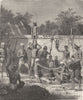 INDIA. Hindu Jugglers c1880 old antique vintage print picture