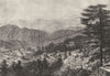 INDIA. View of Shimla, Western Himalayas c1880 old antique print picture
