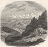 ASIA. View of the Hindu Kush mountains c1880 old antique vintage print picture