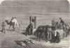 IRAN. Well in the Hyrcanian Desert c1880 old antique vintage print picture