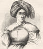 AFGHANISTAN. Portrait of Lady Sale c1880 old antique vintage print picture