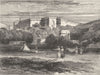 PAKISTAN. View of Fort Rhotas near Chillianwalla c1880 old antique print
