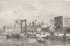 IRAN. View of the Fort of Bushehr c1880 old antique vintage print picture