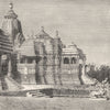 INDIA. View of the Temple of Kali at Kijraha c1880 old antique print picture
