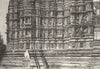 INDIA. The facade of the temple of Kali at Kijraha c1880 old antique print