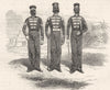 INDIA. Non-commissioned officers of native Bengal Infantry c1880 old print