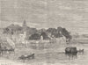 INDIA. View of Kanpur c1880 old antique vintage print picture