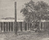 INDIA. The iron column of the King Dhava, Qutb, Delhi c1880 old antique print
