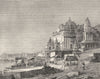 INDIA. View of the Ghat of Daceswamedh, Varanasi c1880 old antique print