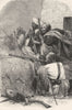 INDIA. Mountaineers of the North-West firing on the British c1880 old print