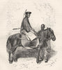 CHINA. A Tartar Horse-Soldier c1880 antique vintage print picture