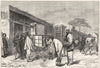 CHINA. Scene in a street in Beijing c1880 old antique vintage print picture