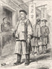 CHINA. Chinaman selling the Beijing Gazette c1880 old antique print picture