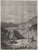 INDIA. View of the salt mountains of Rawal Pindi, Himalayas c1880 old print