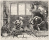 INDIA. Railway travelling in India c1880 old antique vintage print picture