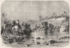 INDIA. Passage of an Indian River c1880 old antique vintage print picture