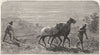 CENTRAL ASIA. Ploughing in Turkestan c1880 old antique vintage print picture