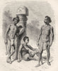 INDIA. Sontals, natives of Rajmahal mountains(Bengal) c1880 old antique print