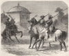 INDIA. Horsemen of the Guicowar's bodyguard at Vadodara c1880 old print