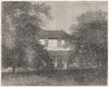 INDIA. A Bungalow at Ahmedabad, near Vadodara c1880 old antique print picture