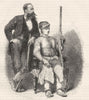 INDIA. The Maharajah of Udaipur and the British resident c1880 old print