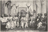 INDIA. The Maharajah of Rewa and court c1880 old antique vintage print picture
