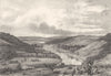 FINISTÈRE. Cours de la Doufine 1844 old antique vintage print picture