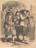 BRETAGNE. Les Sonneurs 1844 old antique vintage print picture