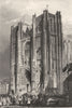 LOIRE-ATLANTIQUE. Cathedrale de Nantes 1844 old vintage print picture