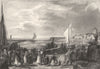 FINISTÈRE. Retour des Pecheurs Cote de Concarneau 1844 old antique print