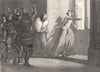 BRETAGNE. Jeanne de Montfort Hennebont 1342 1844 old antique print picture