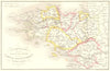 BRETAGNE. Divisee par Anciens Eveches Comtes; Ancient Bishoprics 1844 old map