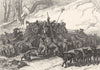 FRANCE. Les Loups en Bretagne 1594 La Ligue 1844 old antique print picture
