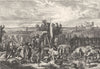 BRETAGNE. Chouans au Bivouac 1844 old antique vintage print picture