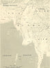 BURMA. Burma Physical 1951 old vintage map plan chart
