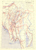 BURMA. Burma 1951 old vintage map plan chart