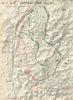 BURMA. July to Nov, 1944. NCAC Operations Aug-Apr 1945 1951 old vintage map