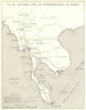 BURMA. July to Nov, 1944. Japanese Lines of Communication 1951 old vintage map