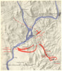 BURMA. February and March, 1945. Assault on Meiktila 1951 old vintage map