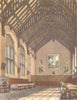 OXFORD. Exeter College Hall 1954 old vintage print picture