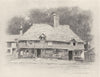 SURREY. England. A cottage in Surrey 1920 old antique vintage print picture