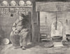 NETHERLANDS. Holland. A Provincial interior 1920 old antique print picture