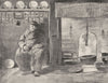 NETHERLANDS. Holland. A Provincial interior 1920 old antique print picture