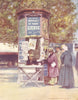 PARIS. France. A Kiosque, Paris 1920 old antique vintage print picture
