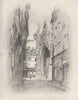FRANCE. Normandy. Cathedral at Lillebonne 1920 old antique print picture