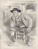 FRANCE. Breton Peasant 1920 old antique vintage print picture