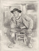 FRANCE. Breton Peasant 1920 old antique vintage print picture